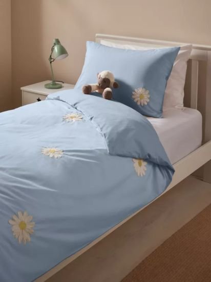 Tufted Flower Pure Cotton Duvet Cover and Pillowcase Set